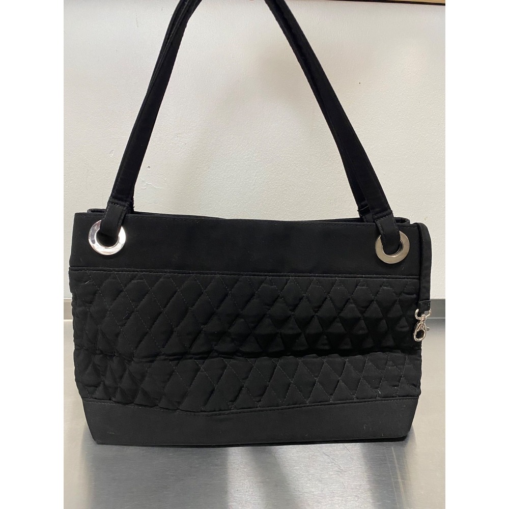 Vera Bradley Black Diamond Quilted purse Shoulder Straps organizational